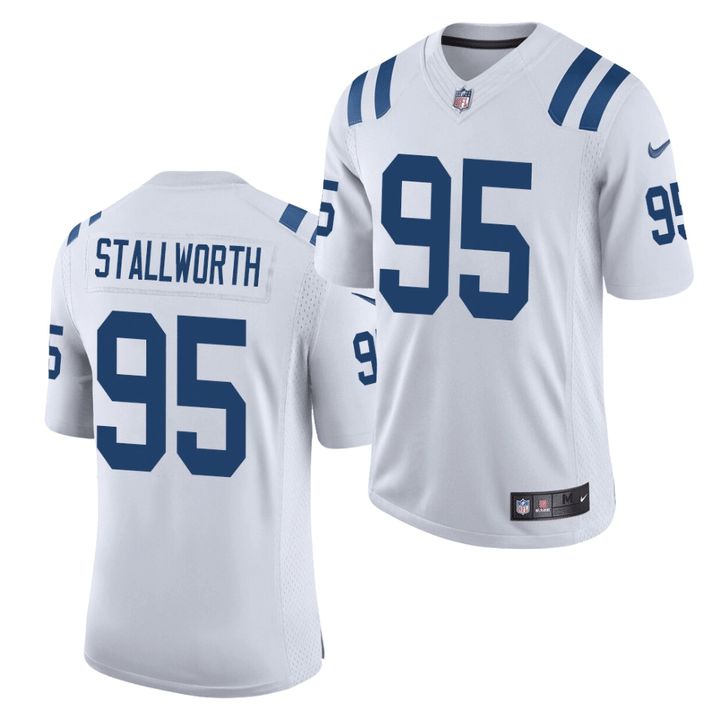 Men Indianapolis Colts 95 Taylor Stallworth Nike White Limited NFL Jersey